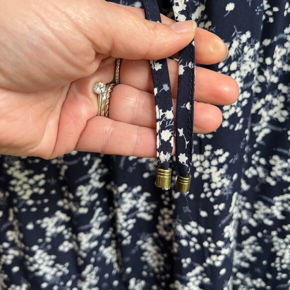 Carly Jean Los Angles Blue Floral Boho Laura Maxi Dress Size Small - Picture 4 of 9